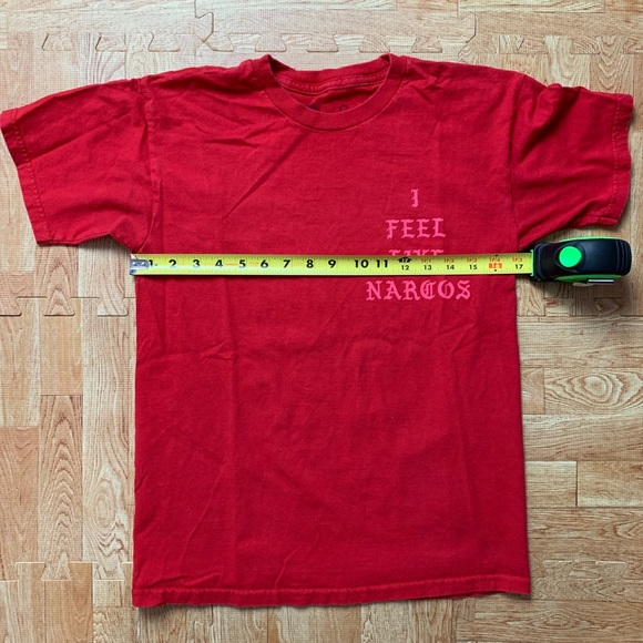 Kanye West Shirt Red Size Small I Feel Like Narcos Pablo Graphic Tee Migos AC - Picture 3 of 7